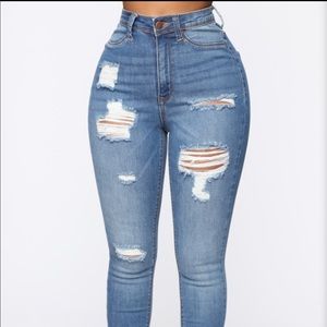 Fashion nova distressed jeans